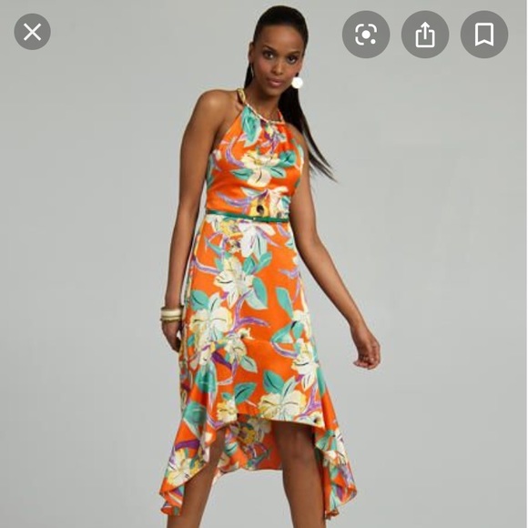 Floral Braided Halter Dress - Picture 2 of 5